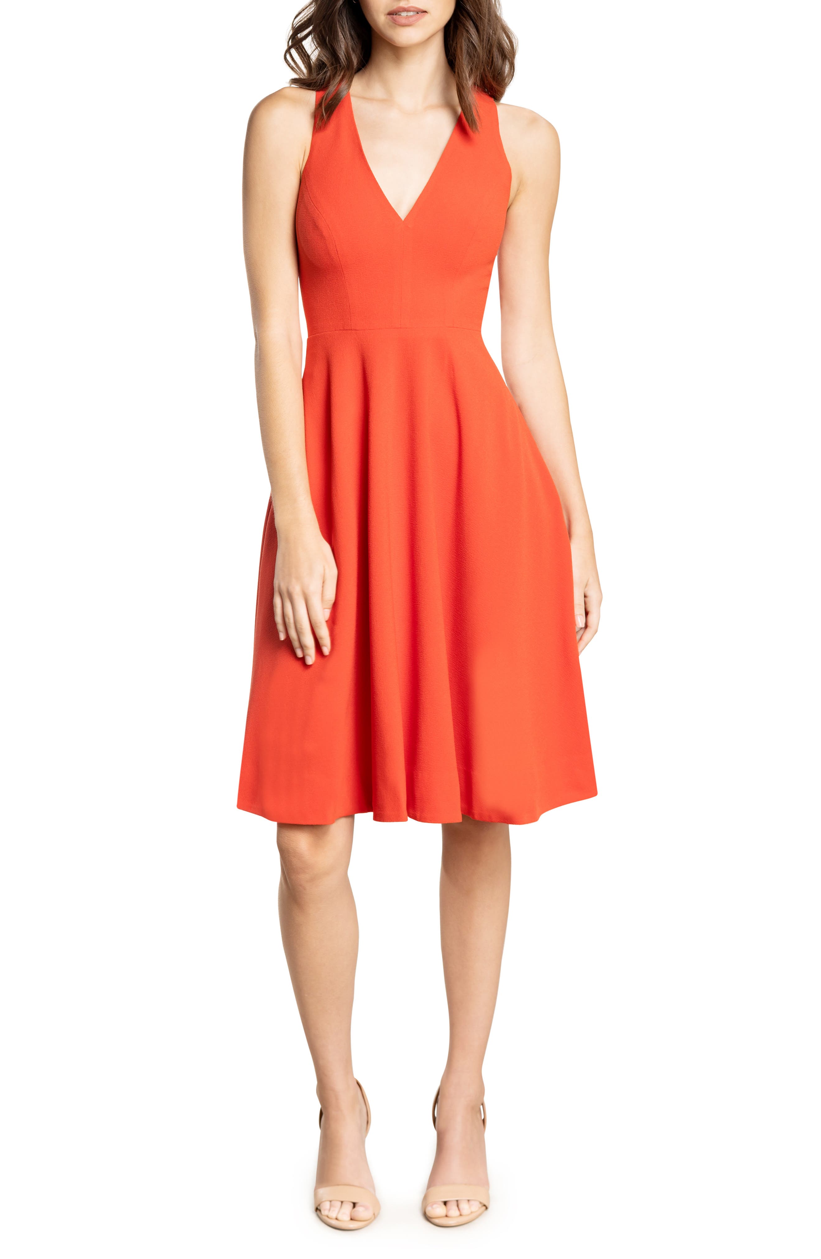 women’s orange dress